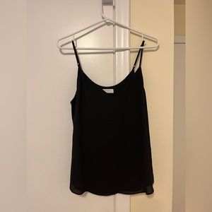 Babaton black spaghetti strap tank in size XS. 100% polyester.